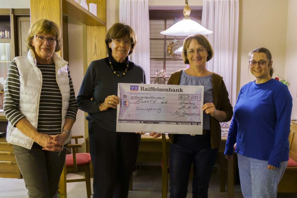 Chor All Generations unterstützt Asante e. V.