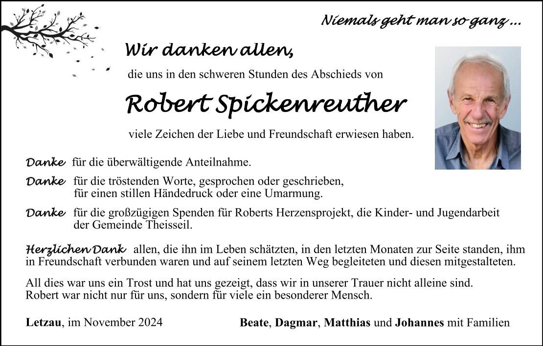 DS für Robert Spickenreuther, Letzau
