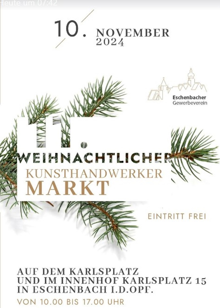 Vorfreude auf den weihnachtlichen Kunsthandwerkermarkt in Eschenbach