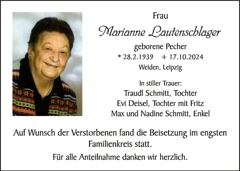 Fwd: Traueranzeige Lautenschlager