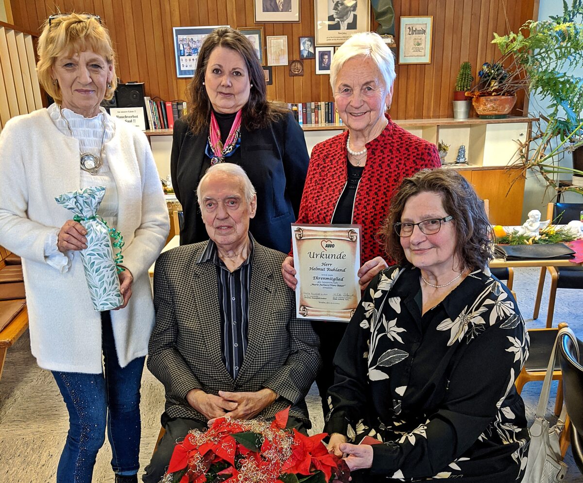 Helmut Ruhland ist Ehrenmitglied im AWO-Seniorenclub