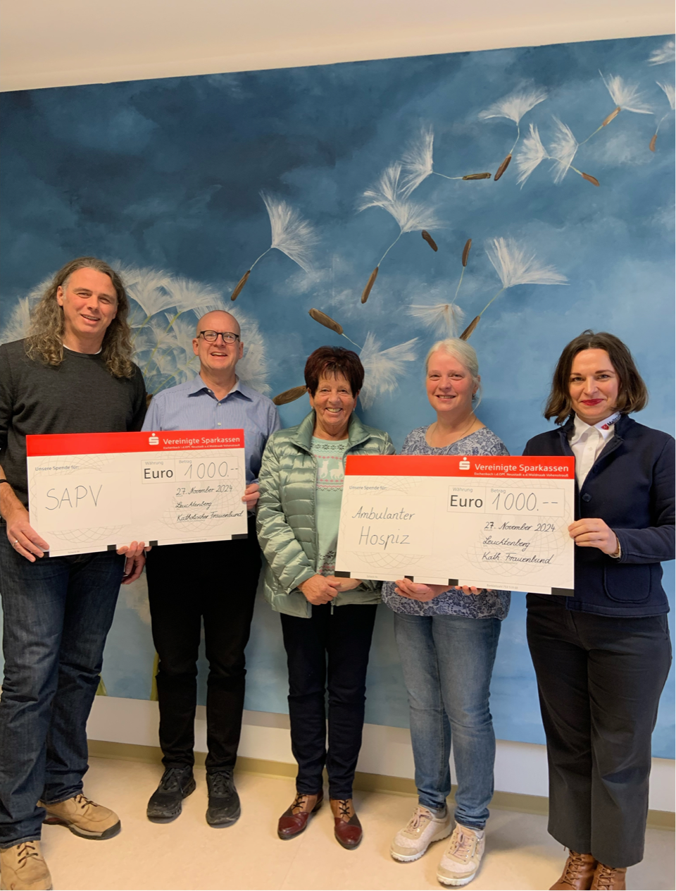 Spenden für SAPV-Team Neustadt und Hospizdienst Weiden