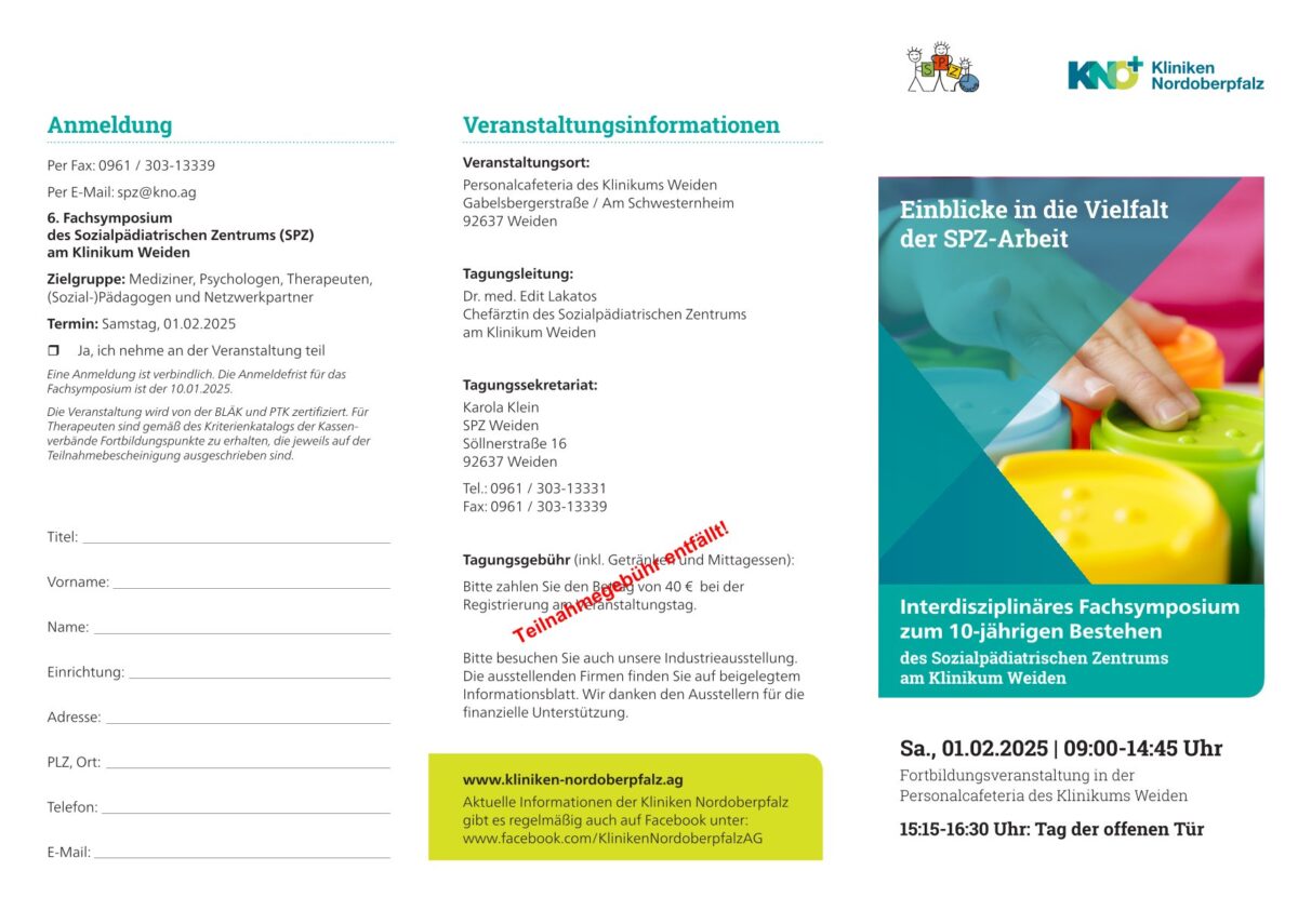 Flyer zum Tag der offenen Tür 2025 im SPZ in Weiden