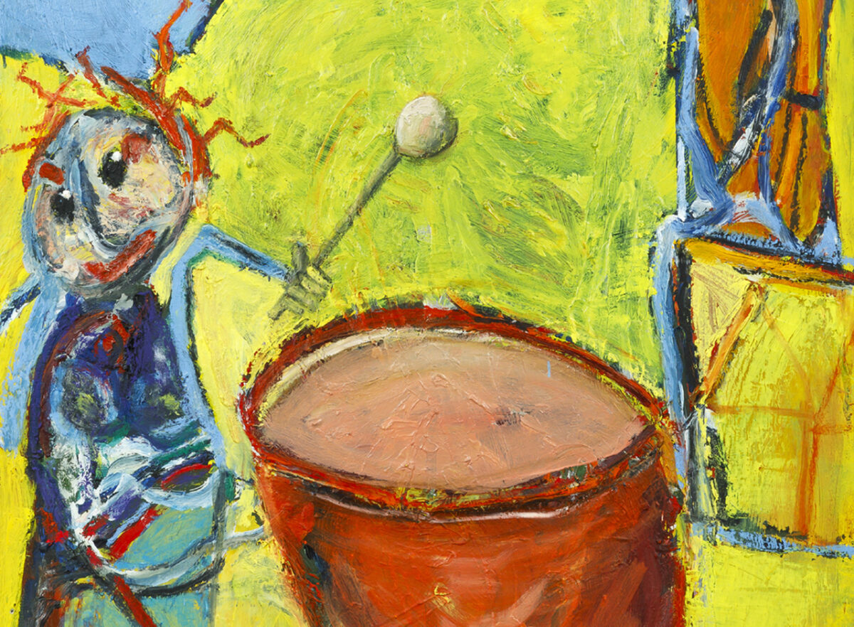 Altenstädter Künstler Jürgen Huber „trommelt“ in Domažlice