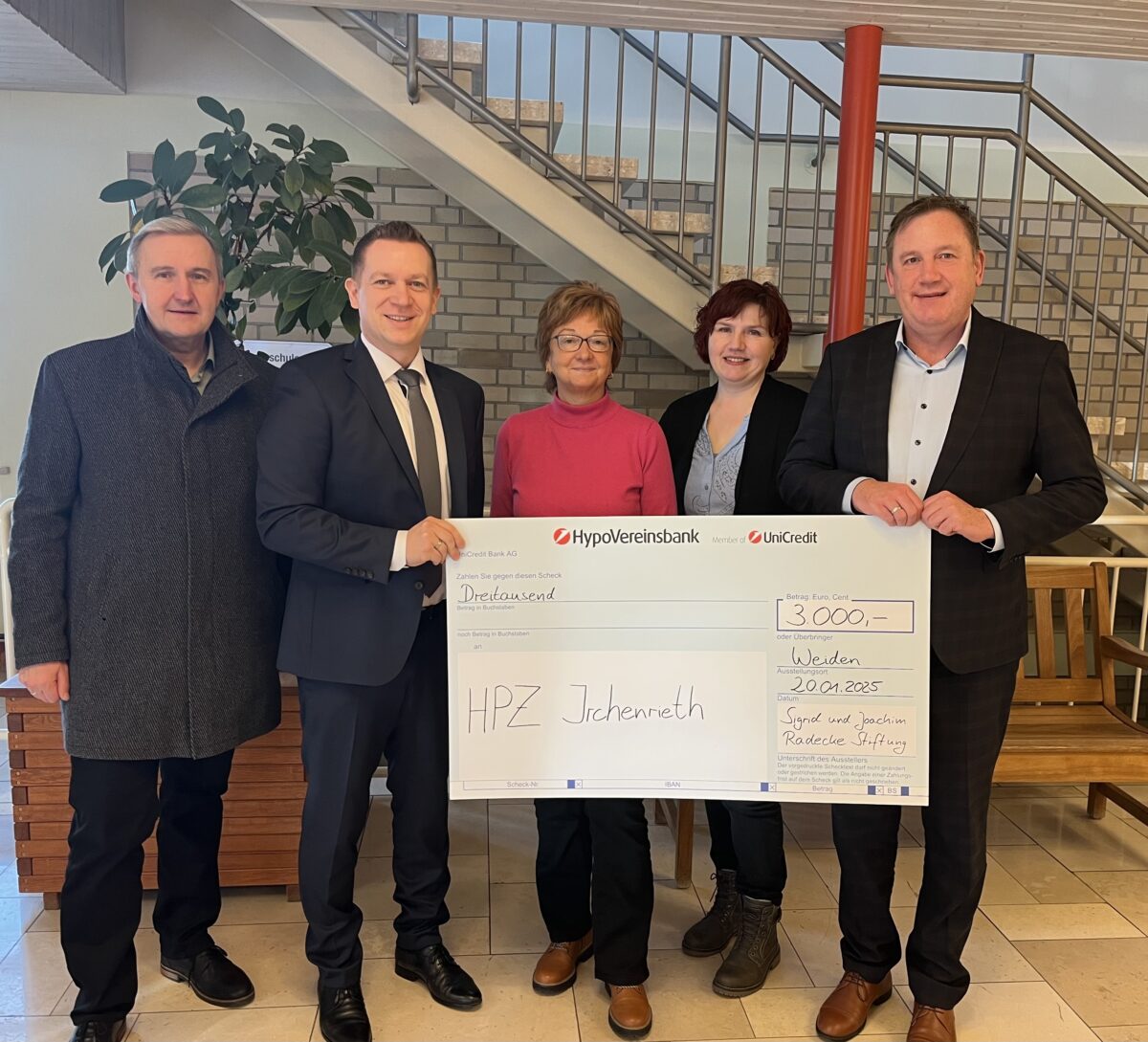 HPZ Irchenrieth erhält 3.000 Euro von Radecke-Stiftung