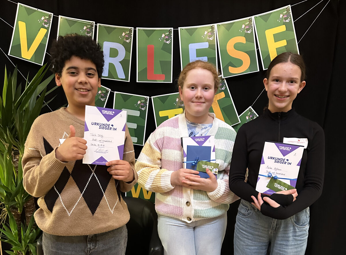 Knappe Entscheidung beim Kreisentscheid des Vorlesewettbewerbs