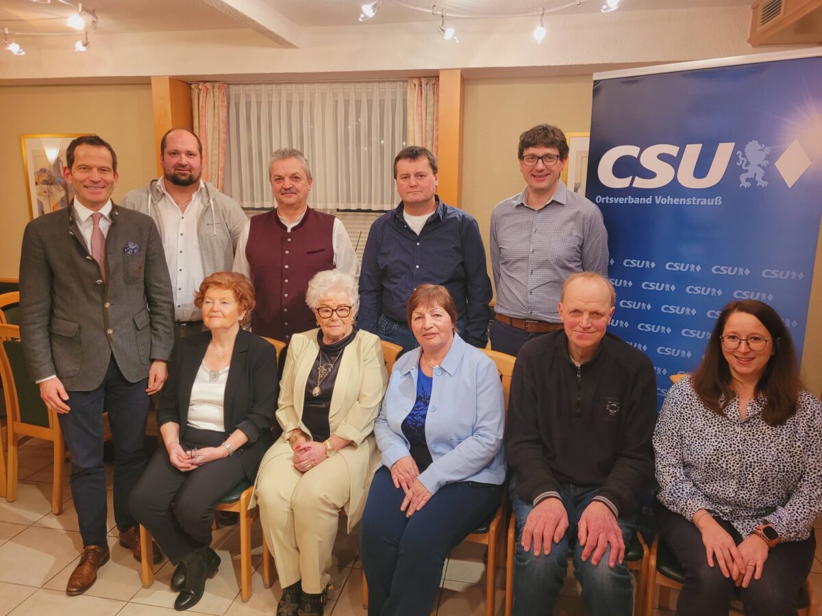 CSU Vohenstrauß ehrt Mitglieder für jahrzehntelange Treue