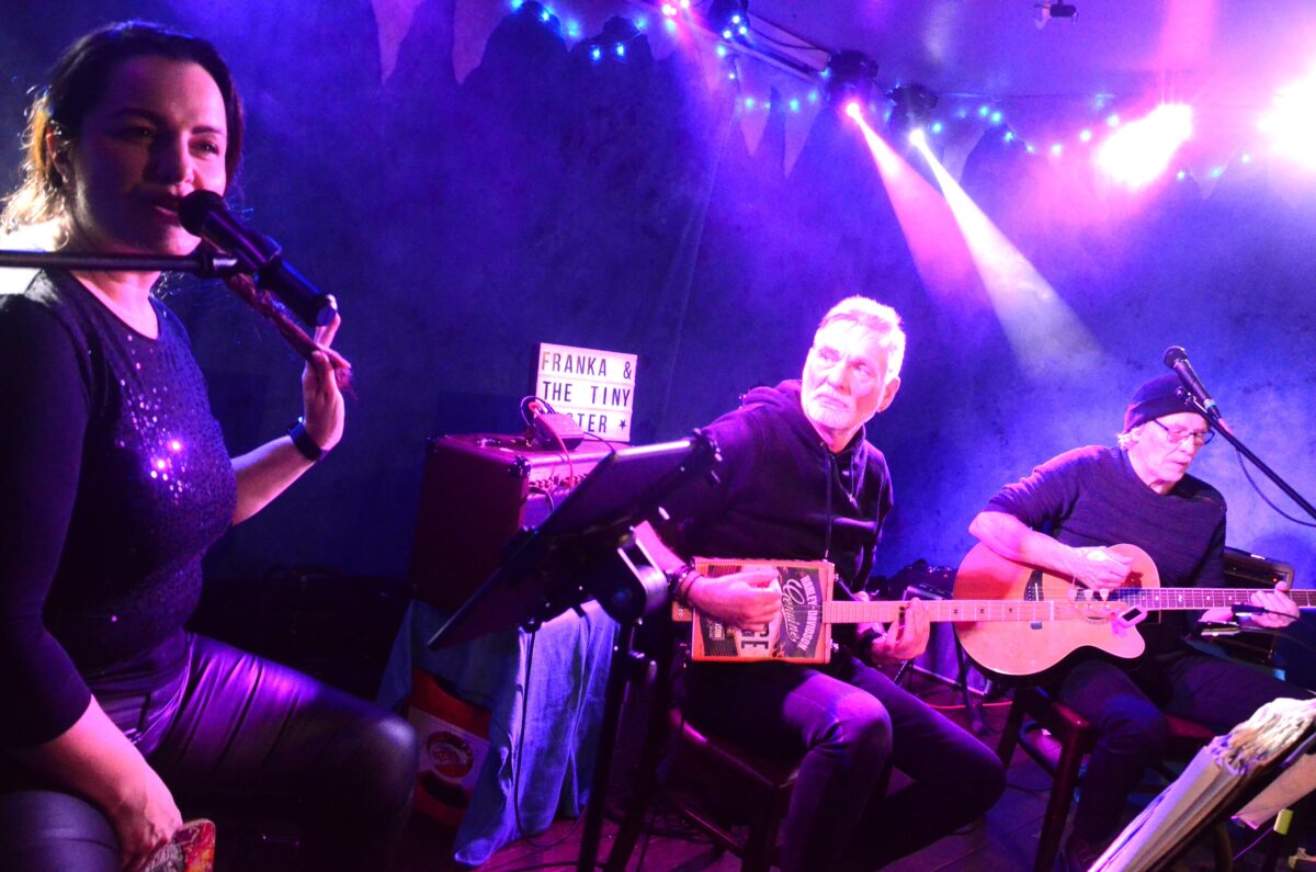 Katha, Franz und Sepp auf der "Live Stage"