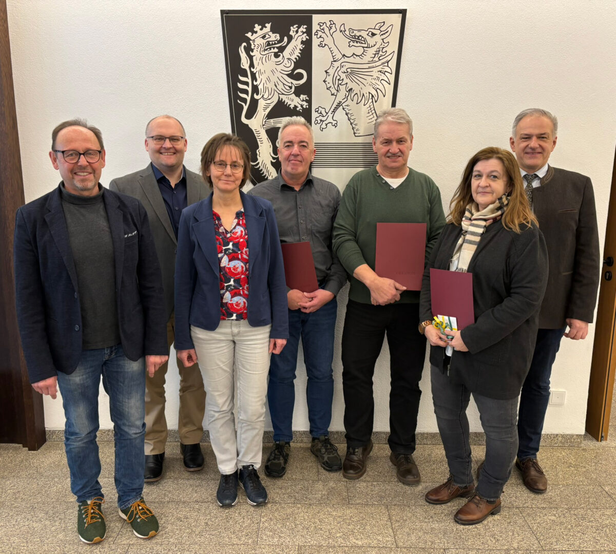 Landrat Tirschenreuth ehrt treue Mitarbeiter