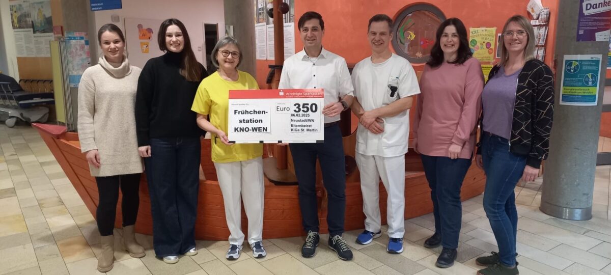 Neustädter Kita unterstützt Weidener Frühchenstation mit Spende