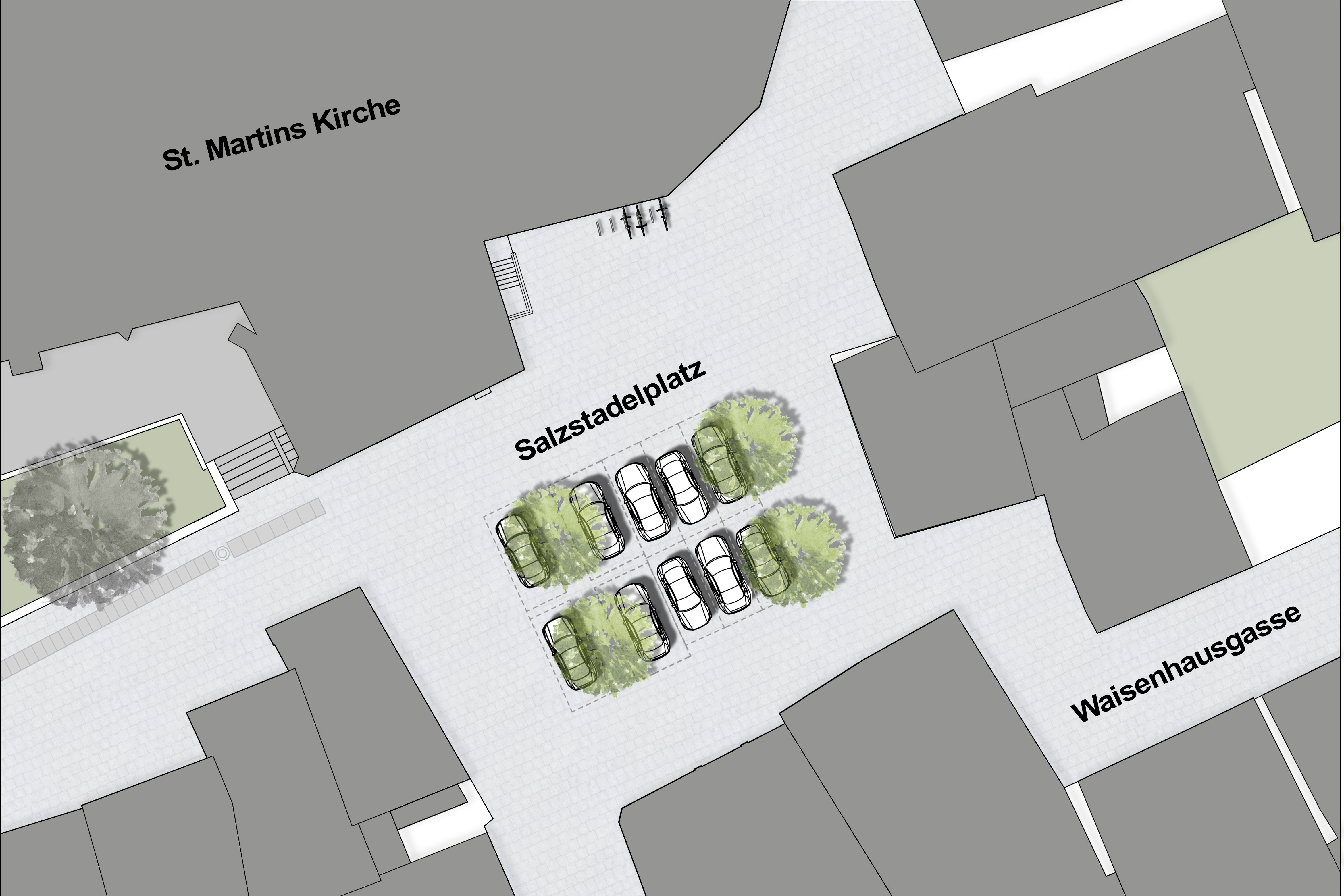 Ambergs Salzstadelplatz wird grün: Umbau startet im März