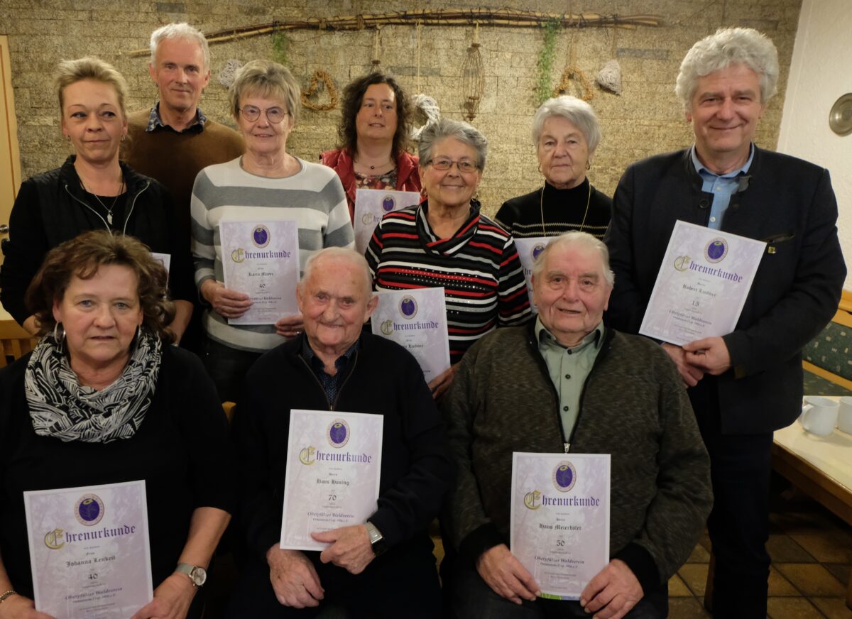 Ehrungen beim Flosser Waldverein: Treue über Generationen