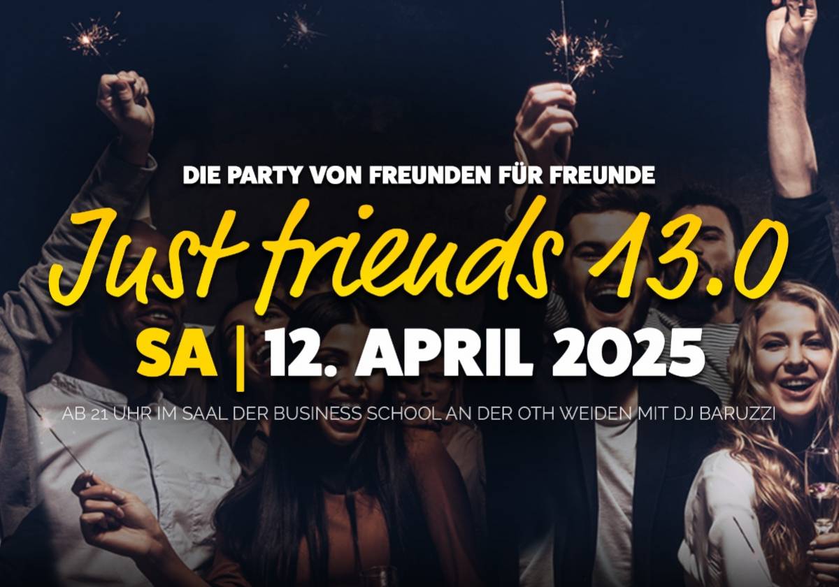 "Just Friends Party 13.0" in Weiden: Feiern für den guten Zweck