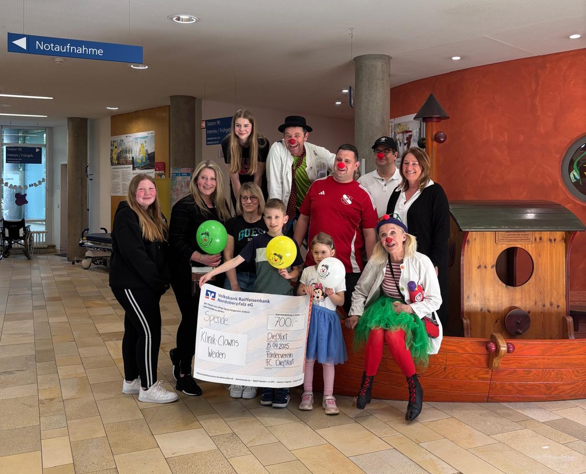 FC Dießfurt und Klinik-Clowns: Gemeinsam für kranke Kinder