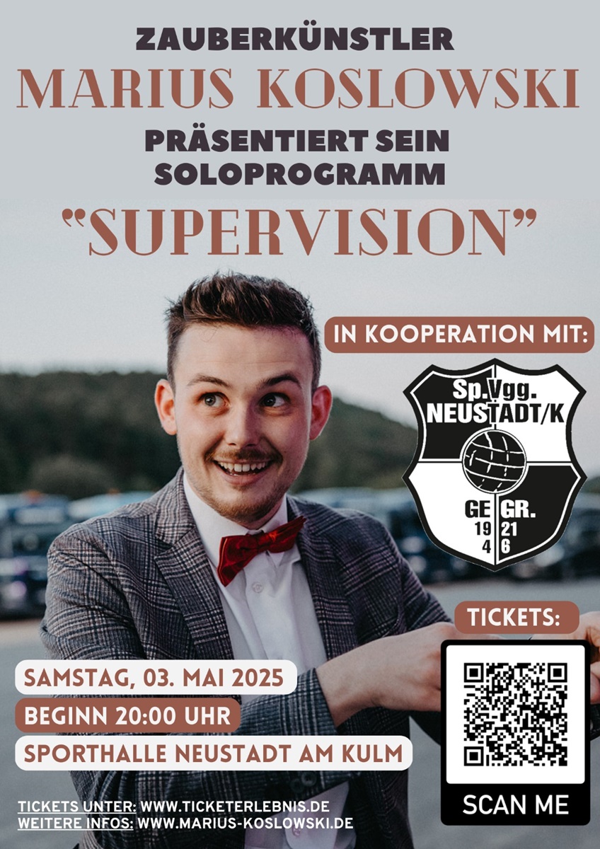 SpVgg Neustadt am Kulm lädt zur Magie-Show mit Marius Koslowski
