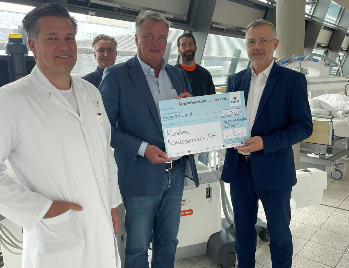 Außergewöhnliches Sponsoring: hohe Spende der BHS Corrugated an die Kliniken Nordoberpfalz