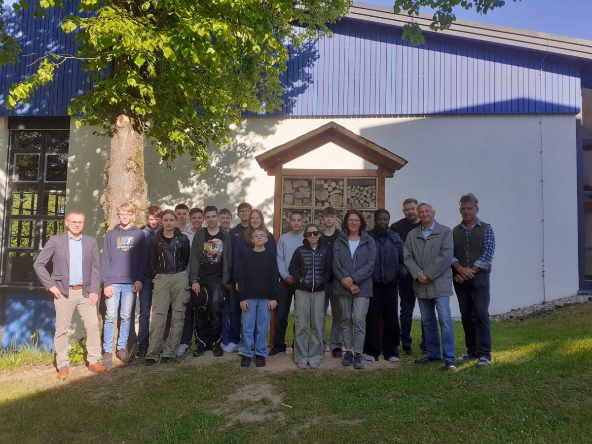 Projekt in Vohenstrauß: Schüler bauen Insektenhotel