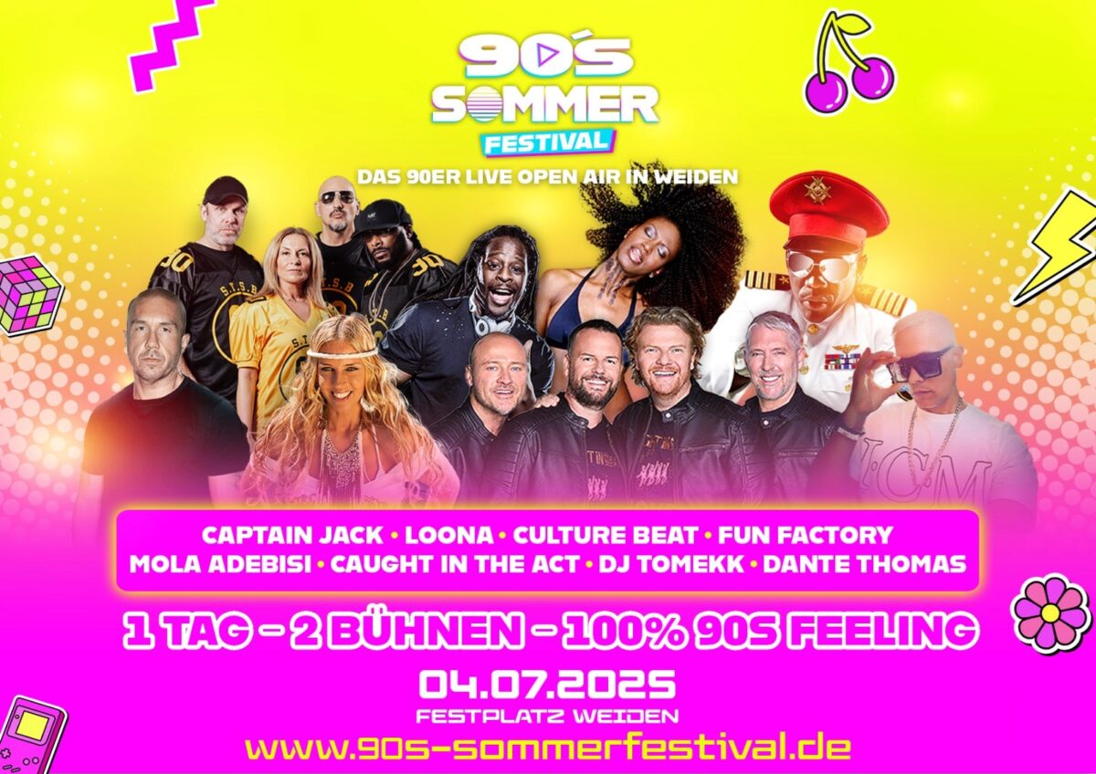 90s-Feeling pur: Am Freitag feiert Weiden mit den Kultstars der 90er DAS Sommer Festival