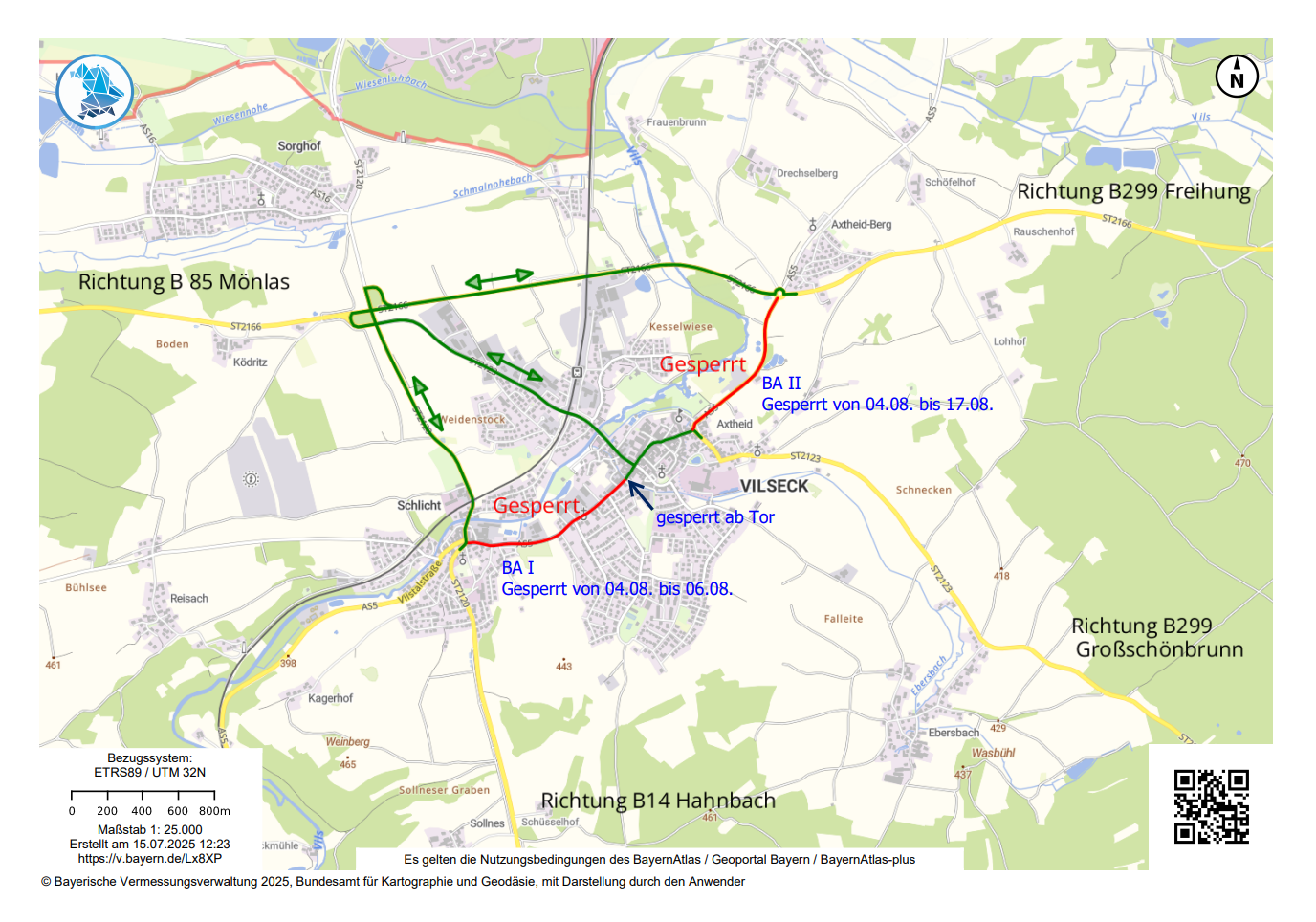 Vilseck: Sperrungen wegen Fahrbahnerneuerung auf AS 5