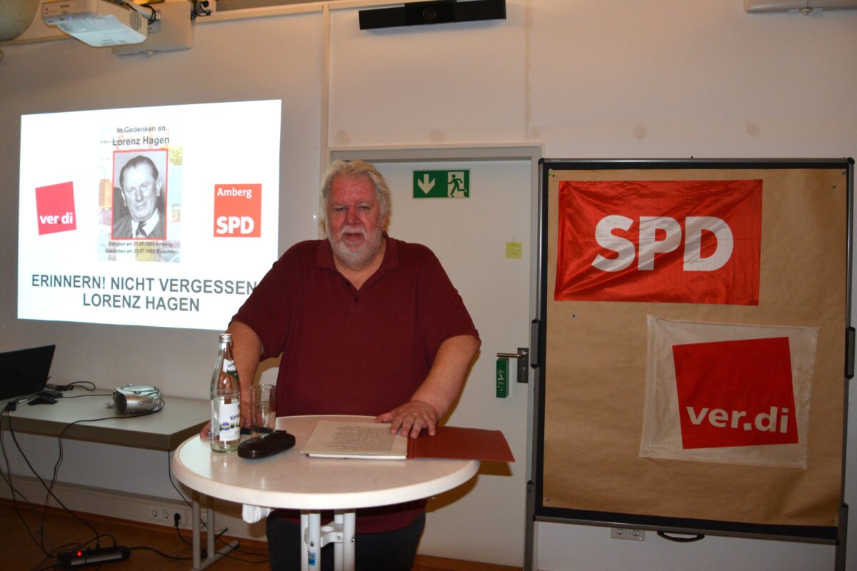 Amberg erinnert an Gewerkschafter Lorenz Hagen