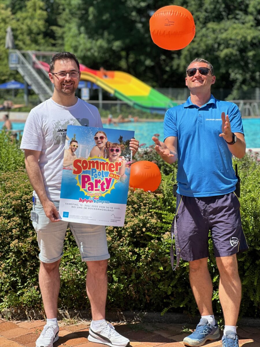 Amberg feiert Sommer mit Pool-Party im Hockermühlbad