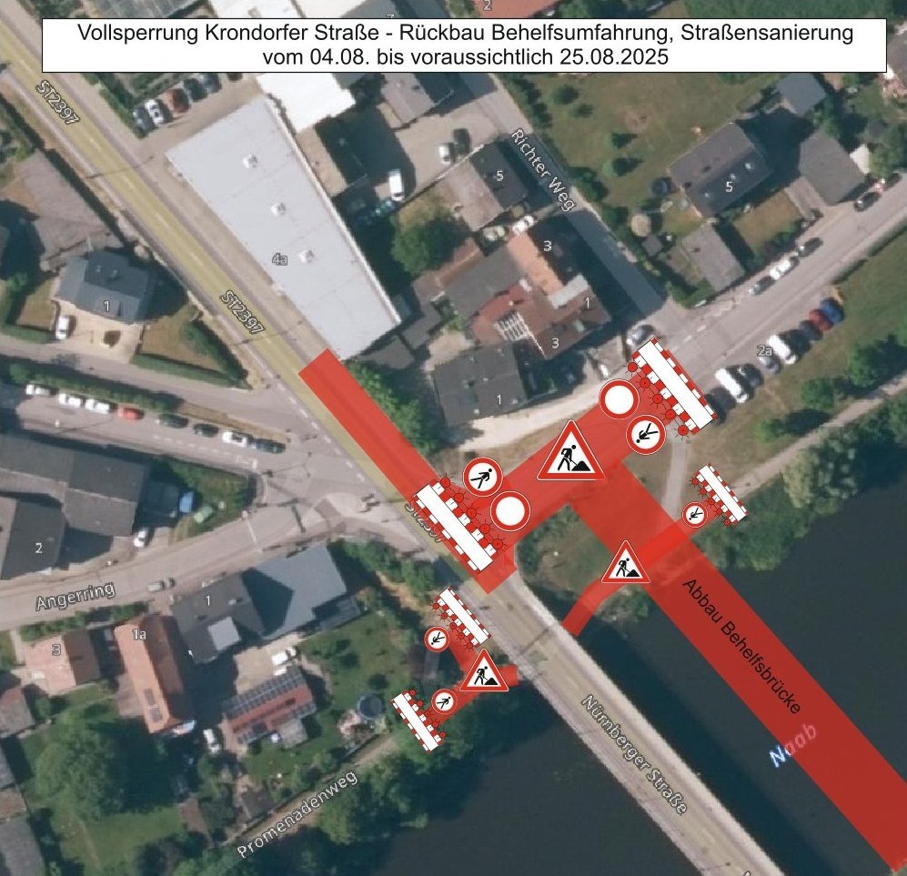 Schwandorf: Rückbau und Sperrungen ab 4. August