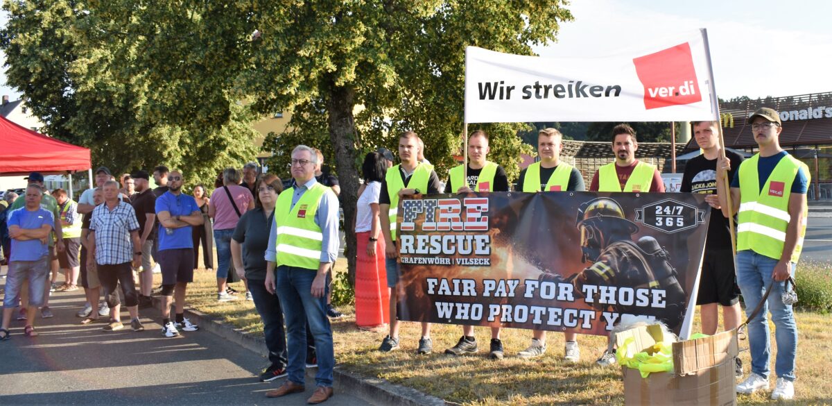 Streik der Zivilbeschäftigten vor der Wache 3