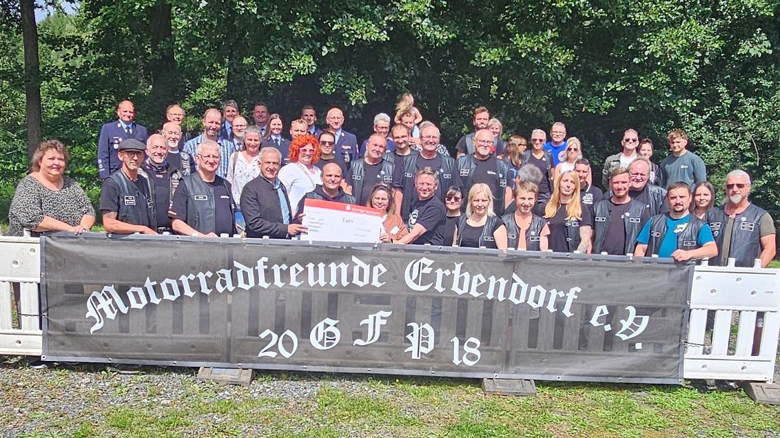 Motorradfreunde spenden 25.000 Euro an Kinderhospiz
