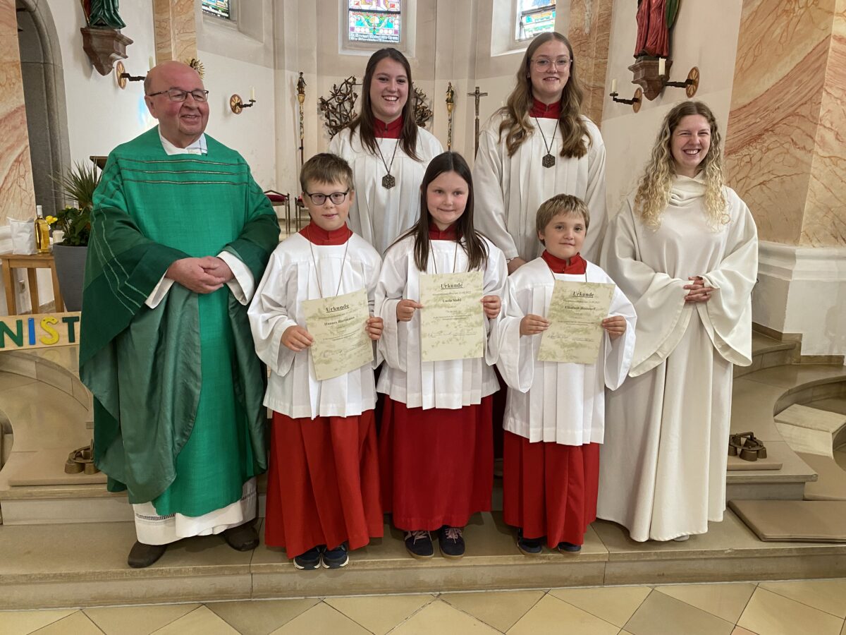 Drei neue Ministranten in Tännesberg