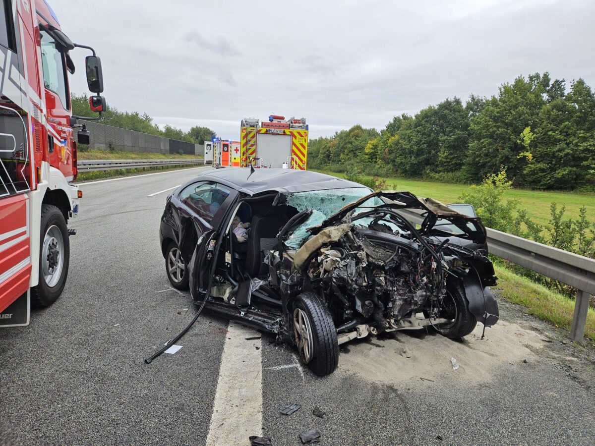 Schwerer Unfall auf der Autobahn A 93 bei Weiden