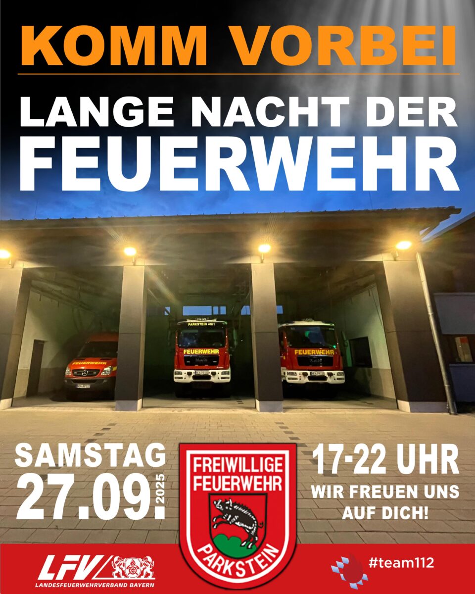 Parkstein: Lange Nacht der Feuerwehr am 27. September