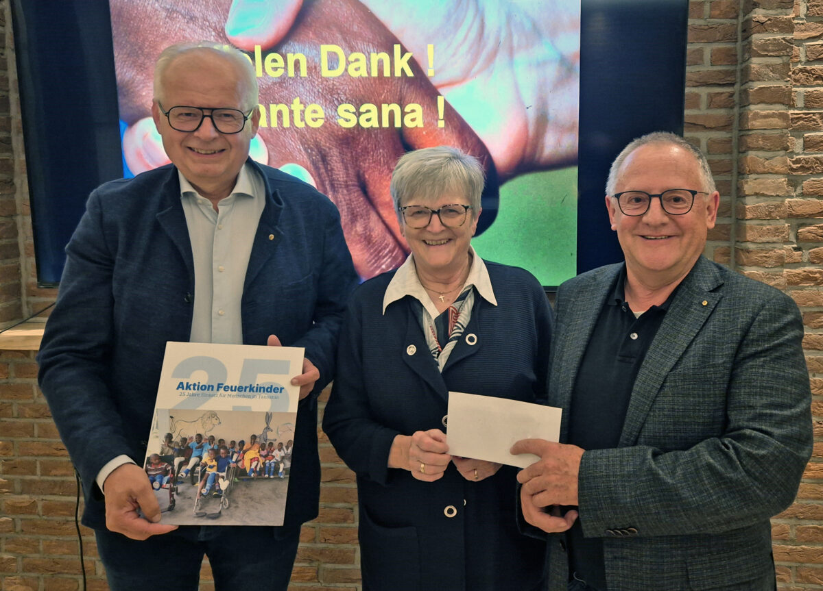 Lions Club spendet 1.000 Euro für die Aktion Feuerkinder