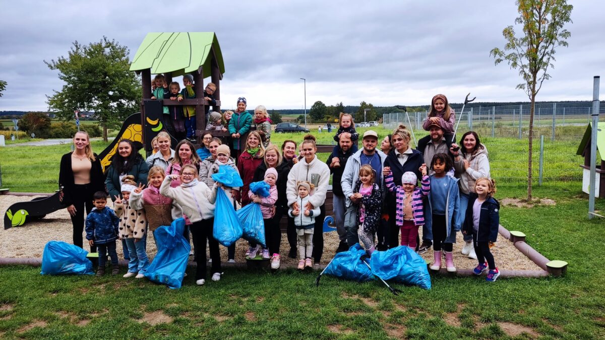 Andreas-Hügel-Haus und Johanniter-Kindergarten sammeln Müll in Amberg