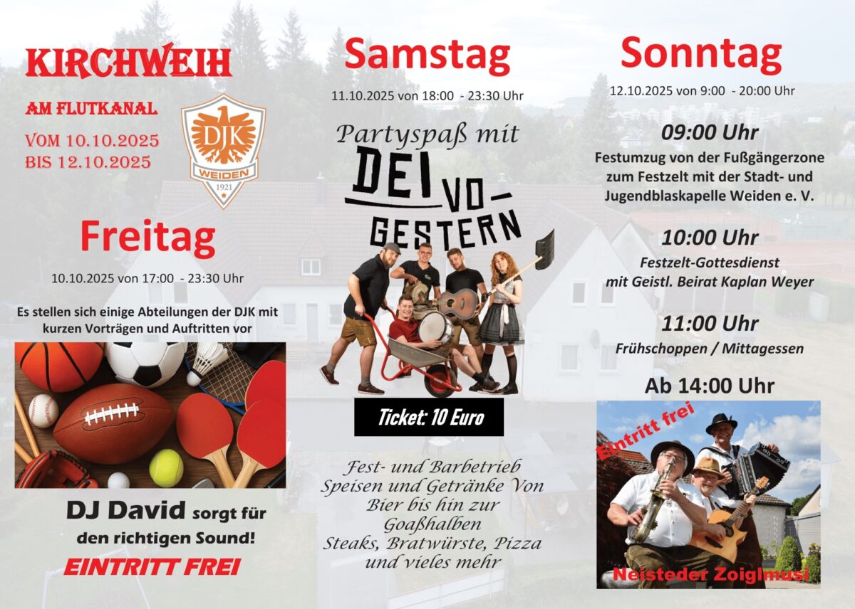 DJK feiert drei Tage Kirchweih am Flutkanal in Weiden