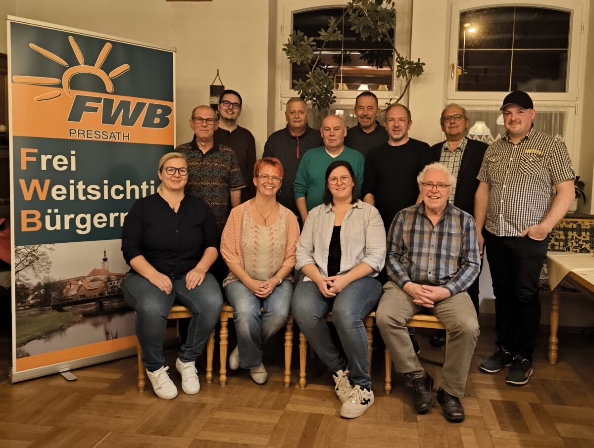 Freier Wählerblock nominiert 13 Stadtratskandidaten in Pressath