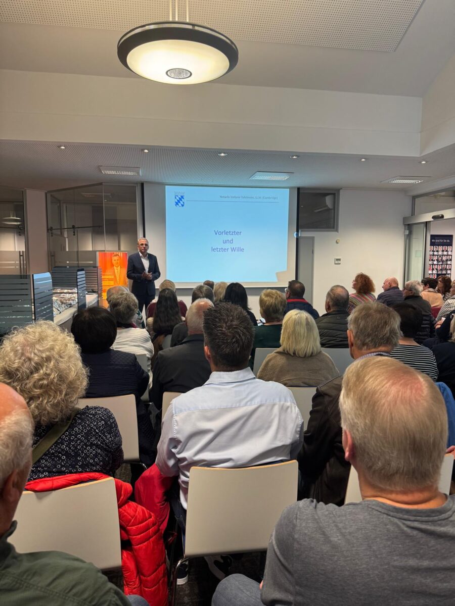 Notarin Tafelmeier informiert über Vollmachten und Testament in Pressath