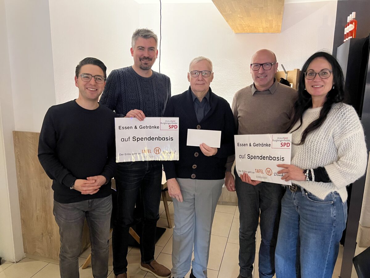 SPD Burglengenfeld spendet 600 Euro an Tafel Schwandorf