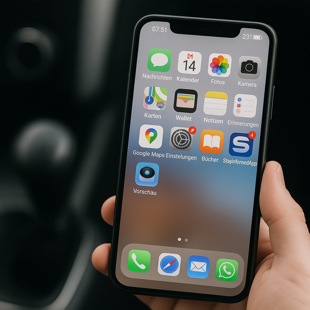 Smartphones am Steuer sind mittlerweile ein größeres Problem als gedacht. Foto: KI-generiert via Chat-GPT