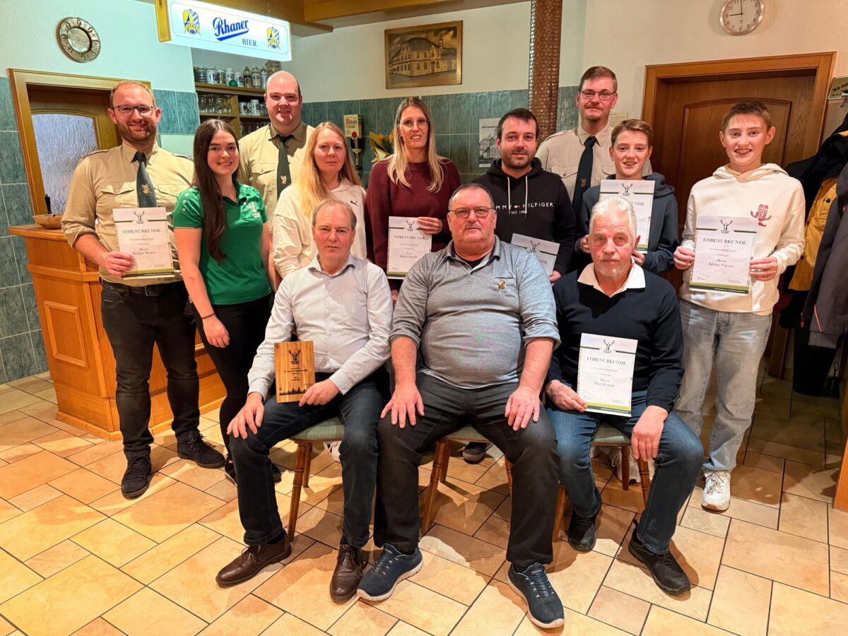 Ehrungen bei SG Hubertus Eslarn bis 50 Jahre Mitgliedschaft