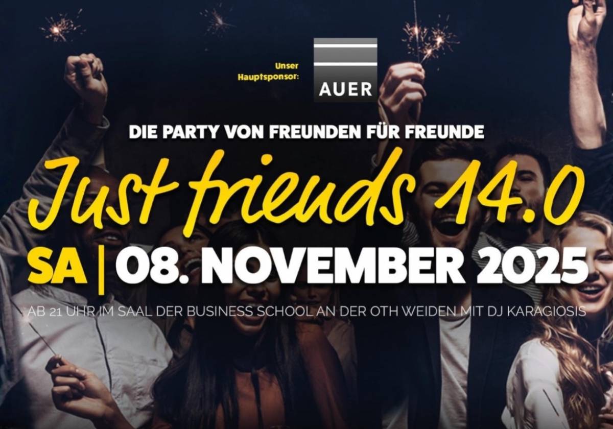 Feiern für den guten Zweck: Just friends Party 14.0 kommt nach Weiden