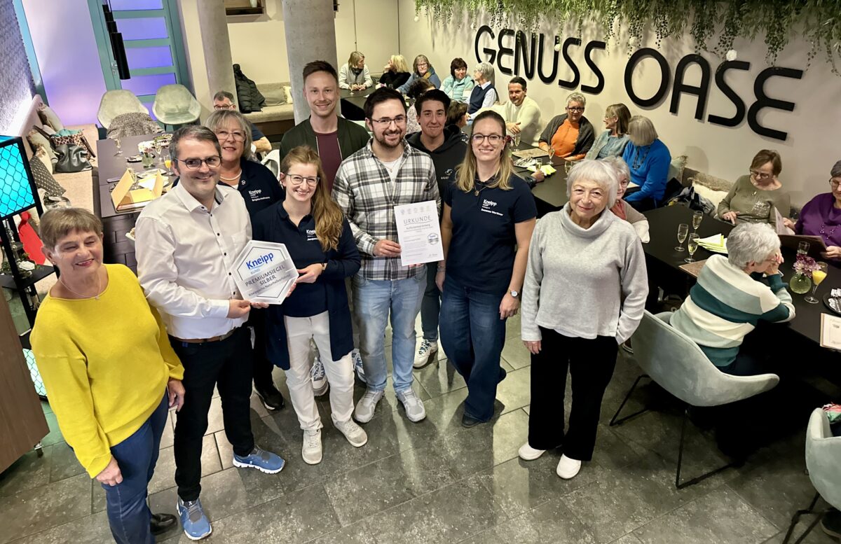 Silbernes Kneipp-Premiumsiegel für das Kurfürstenbad in Amberg