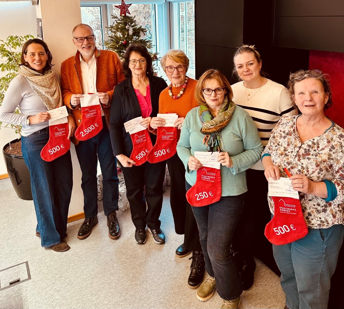 Stadtwerke Amberg spenden 2.500 Euro für soziale Projekte