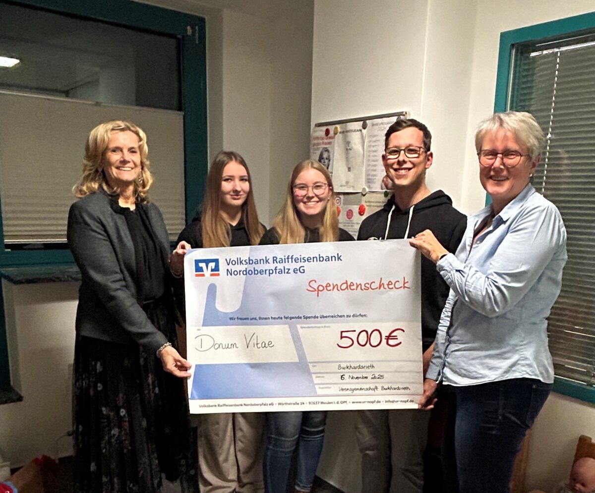 Vereinsgemeinschaft Burkhardsrieth spendet 500 Euro an Donum Vitae