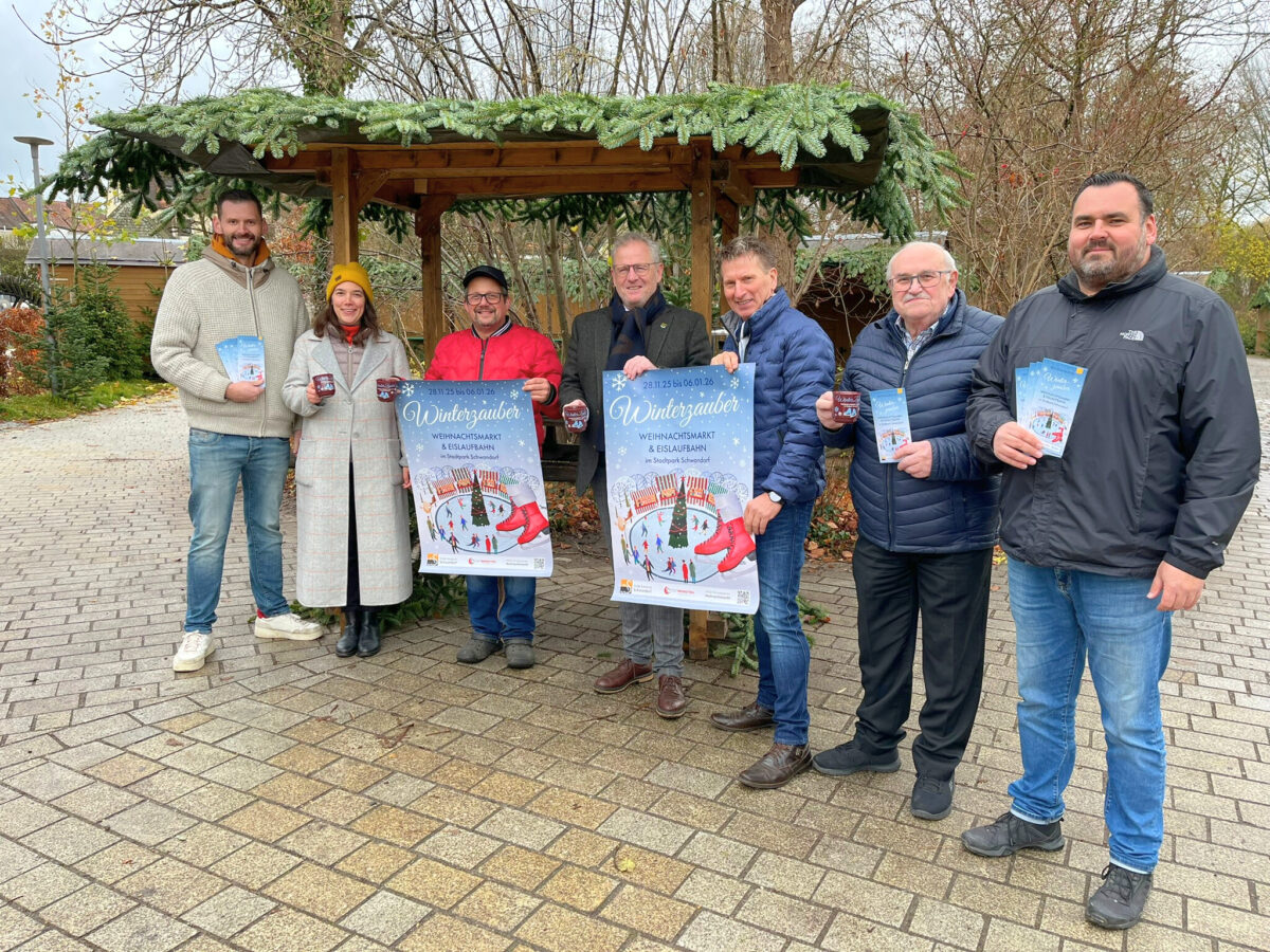 Winterzauber lässt Schwandorf strahlen mit Eislaufbahn und Lasershow