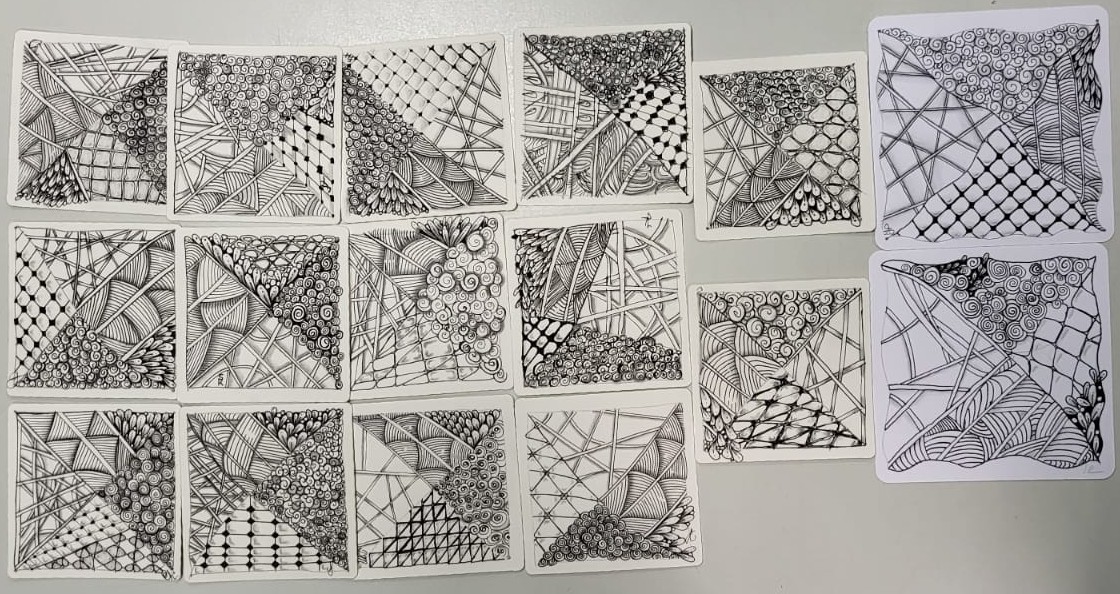 Kleine Kunstwerke, große Wirkung - Zentangle(R)-Schnupperkurs begeistert in Mantel