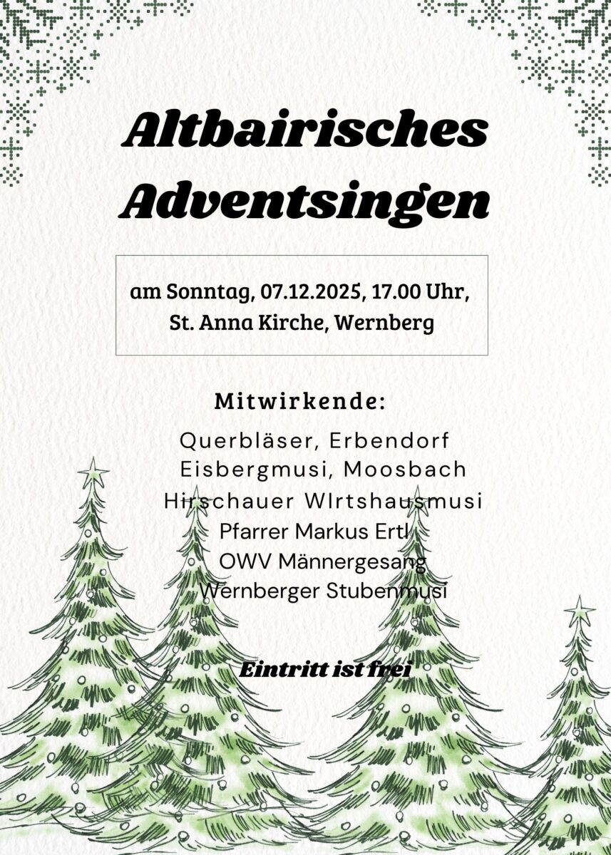 Altbayrisches Adventsingen, OWV Wernberg-Köblitz