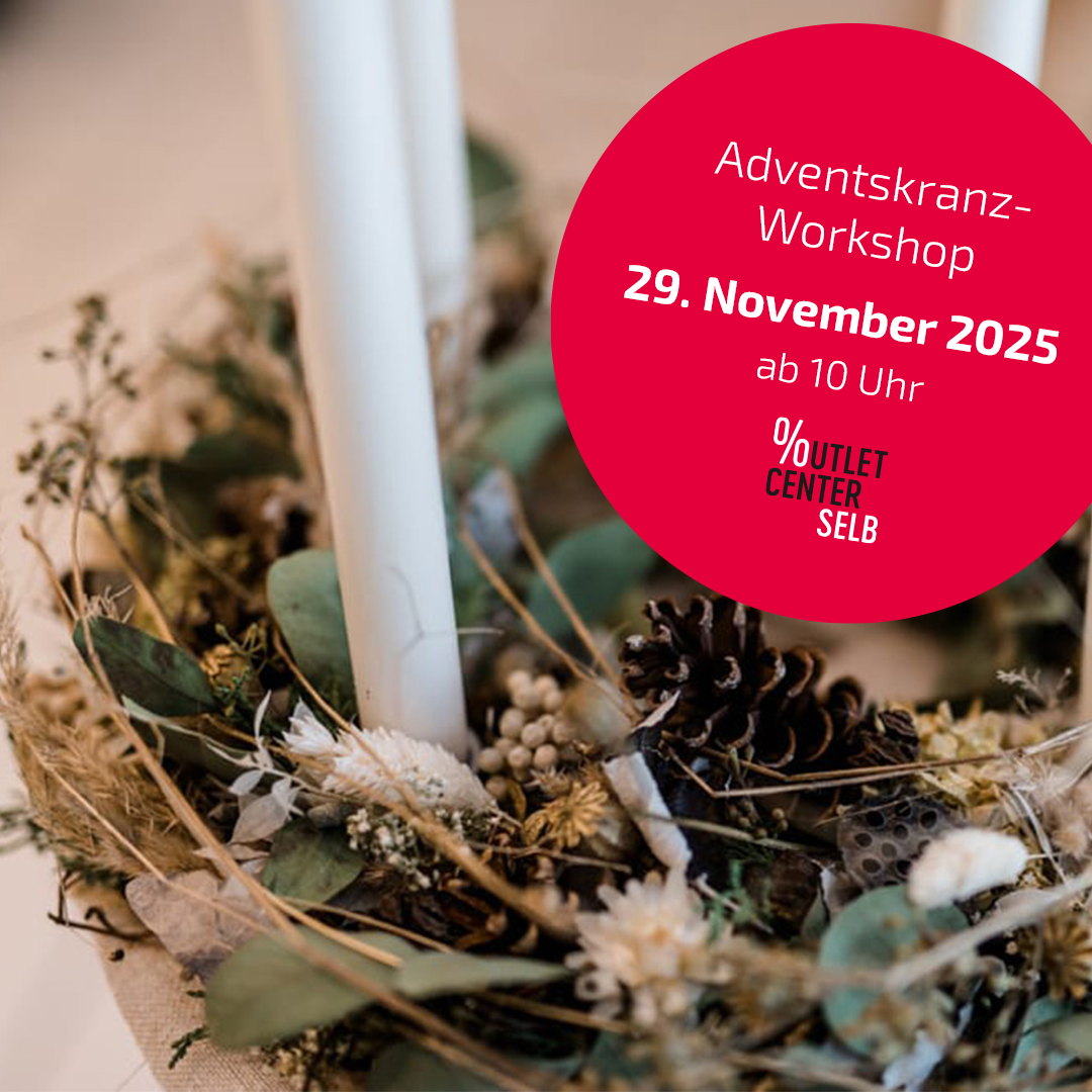 Adventskranzbinden im Outlet Center Selb