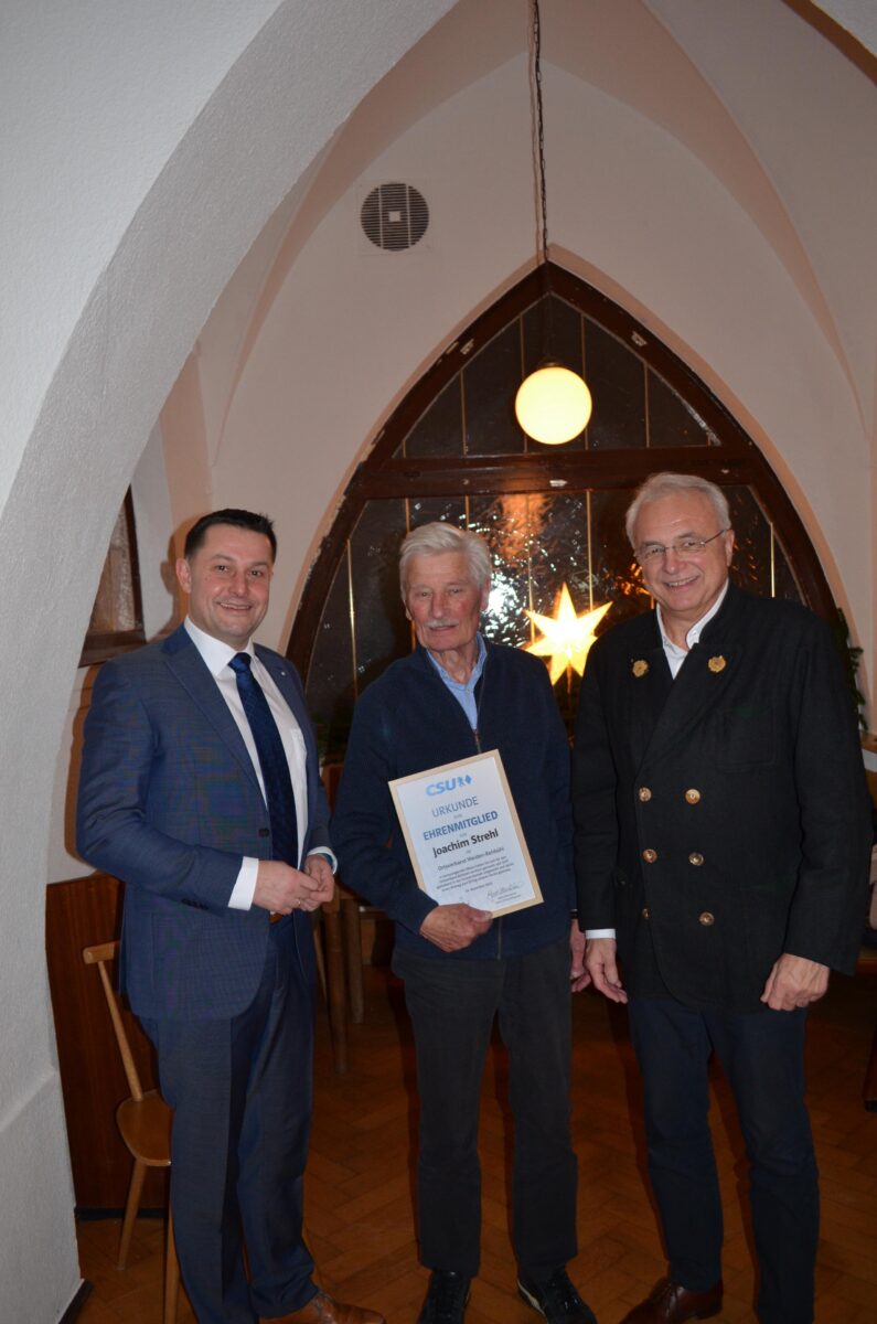 CSU Rehbühl ehrt 85-jährigen Joachim Strehl in Weiden
