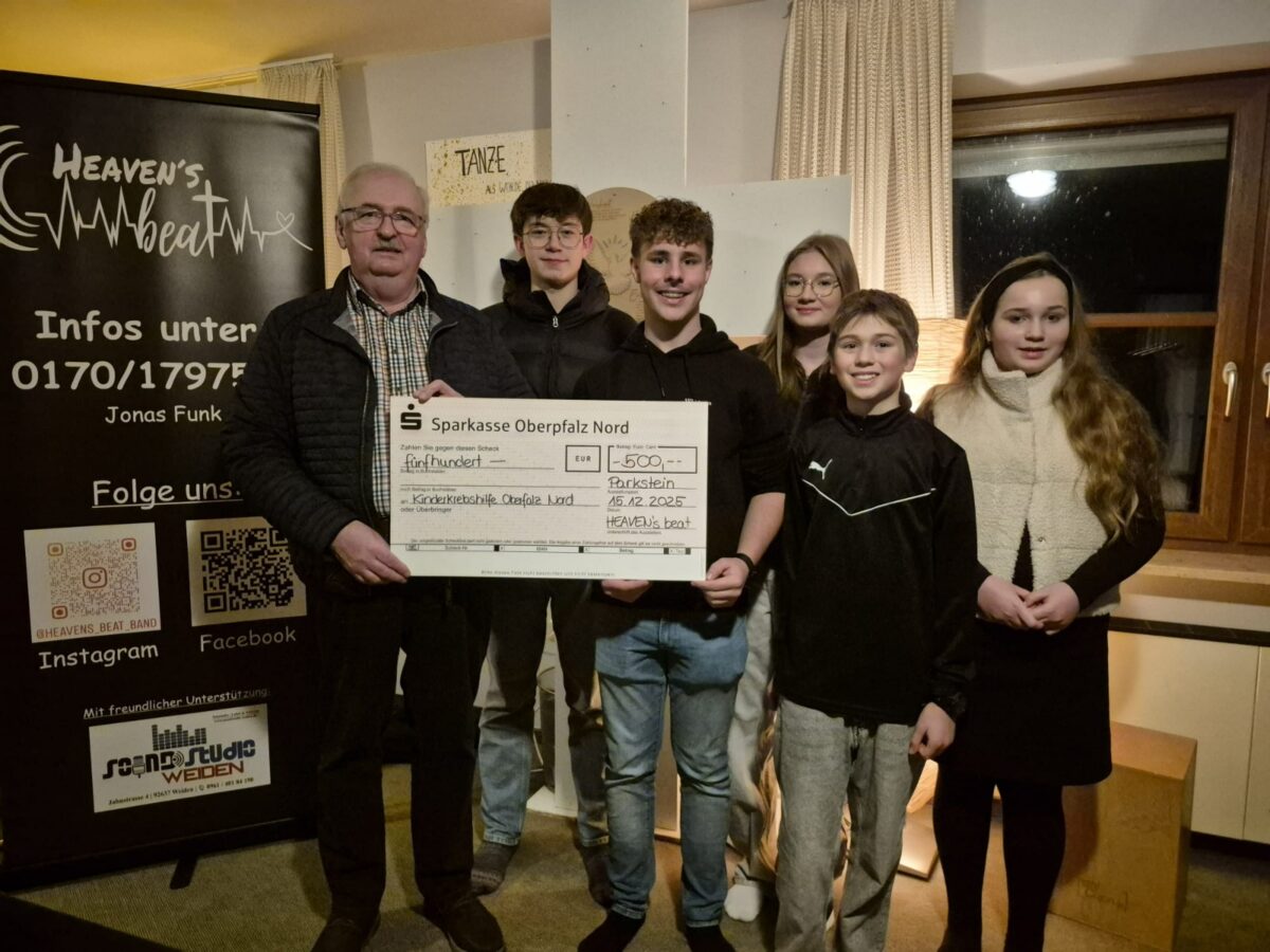 Heaven’s Beat spendet 500 Euro an Kinderkrebshilfe in Vohenstrauß
