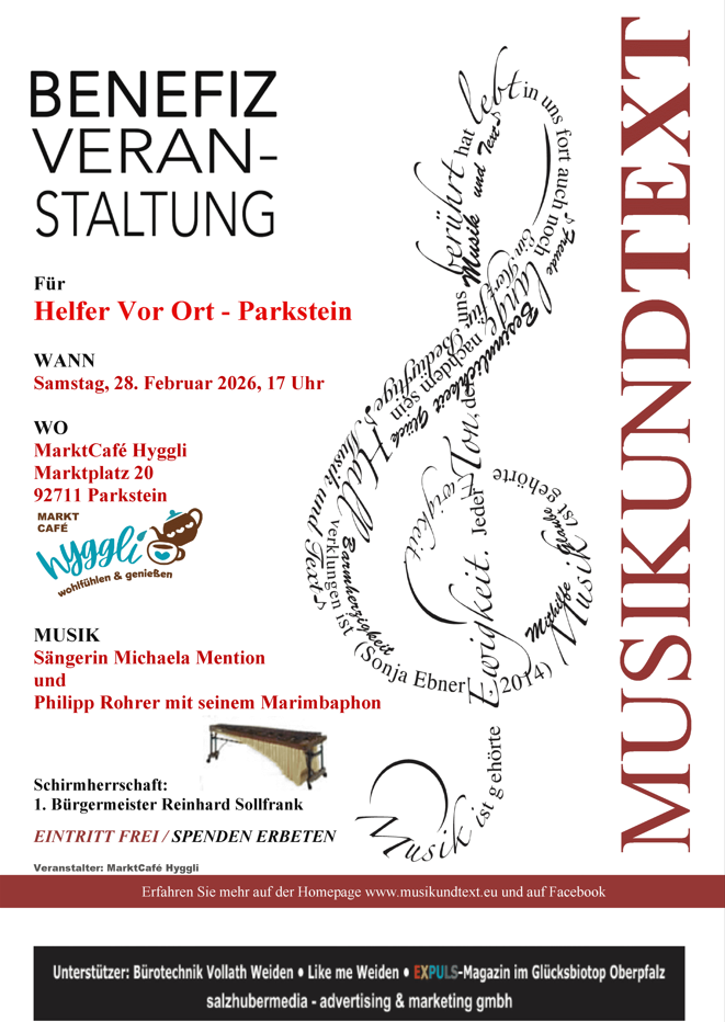 Benefizveranstaltung MUT - Musik und Text